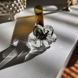 Hand Blown Amber Glass Vase